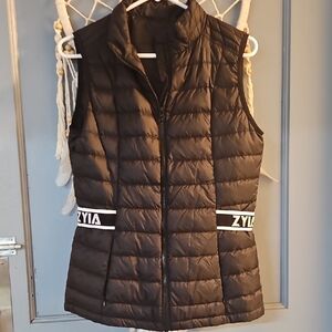 ZYIA Quilted Black Vest with Logo